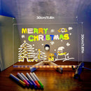 LED Message Board – DIY Acrylic Writing Pad with 7 Pens